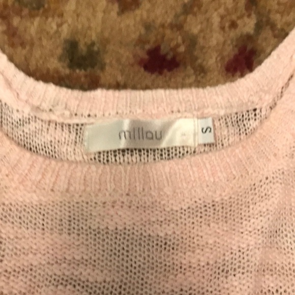 LF Millau slub knit peach crop top S - Picture 5 of 5